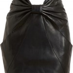 Balmain Leather Bow Skirt