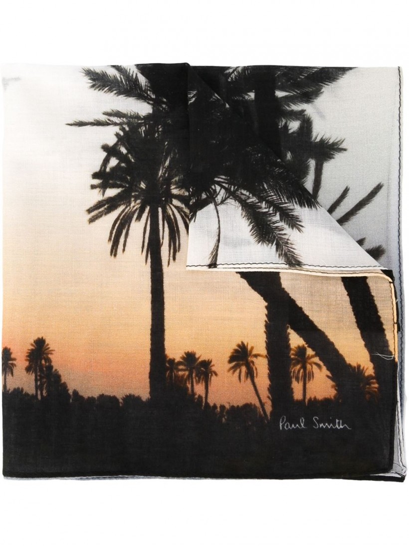 PAUL SMITH  palm tree print pocket square