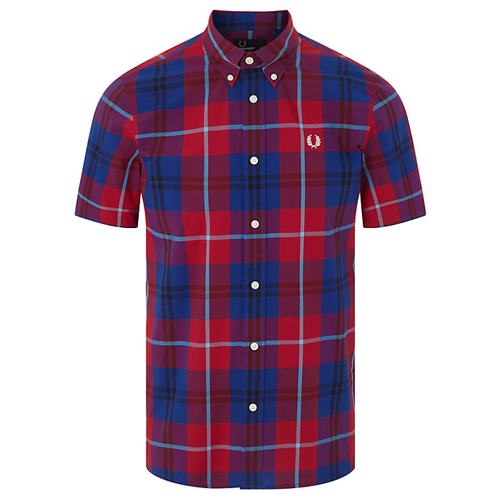 FRED PERRY SHORT SLEEVE CHECK SHIRT