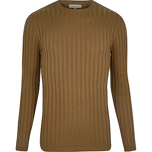RIVER ISLAND CHUNKY RIBBED MUSCLE FIT TOP