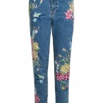TOPSHOP TALL GARDEN EMBROIDERED MOM JEANS