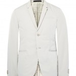 COS SLIM-FIT PADDED PEACHED-SHELL BLAZER